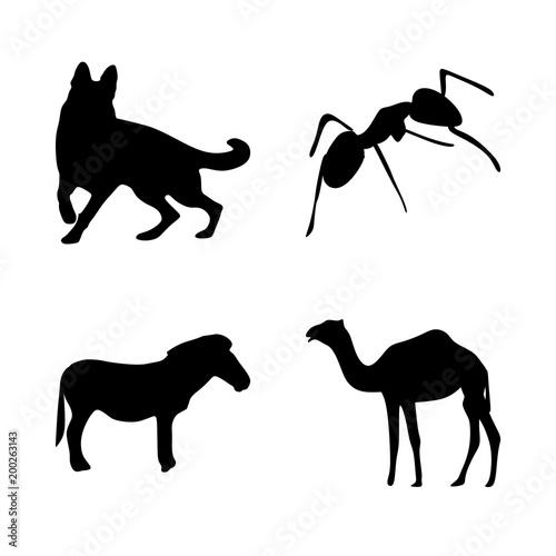 icon Animal with cartoon, illustration, running, hot and logo photo