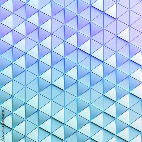 abstract blue 3D minimalistic geometrical background of triangles