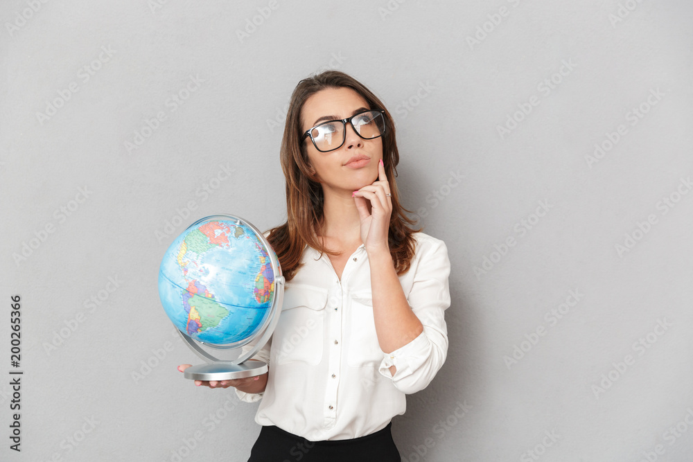 Portrait of a pensive young business woman Portrait of a pensive young business woman