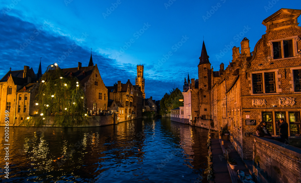 Bruges at dusk
