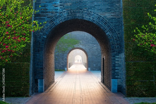 The ancient wall in Yangzhou China photo