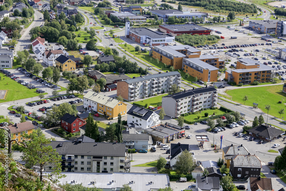 Fototapeta premium View of Namsos city Norway