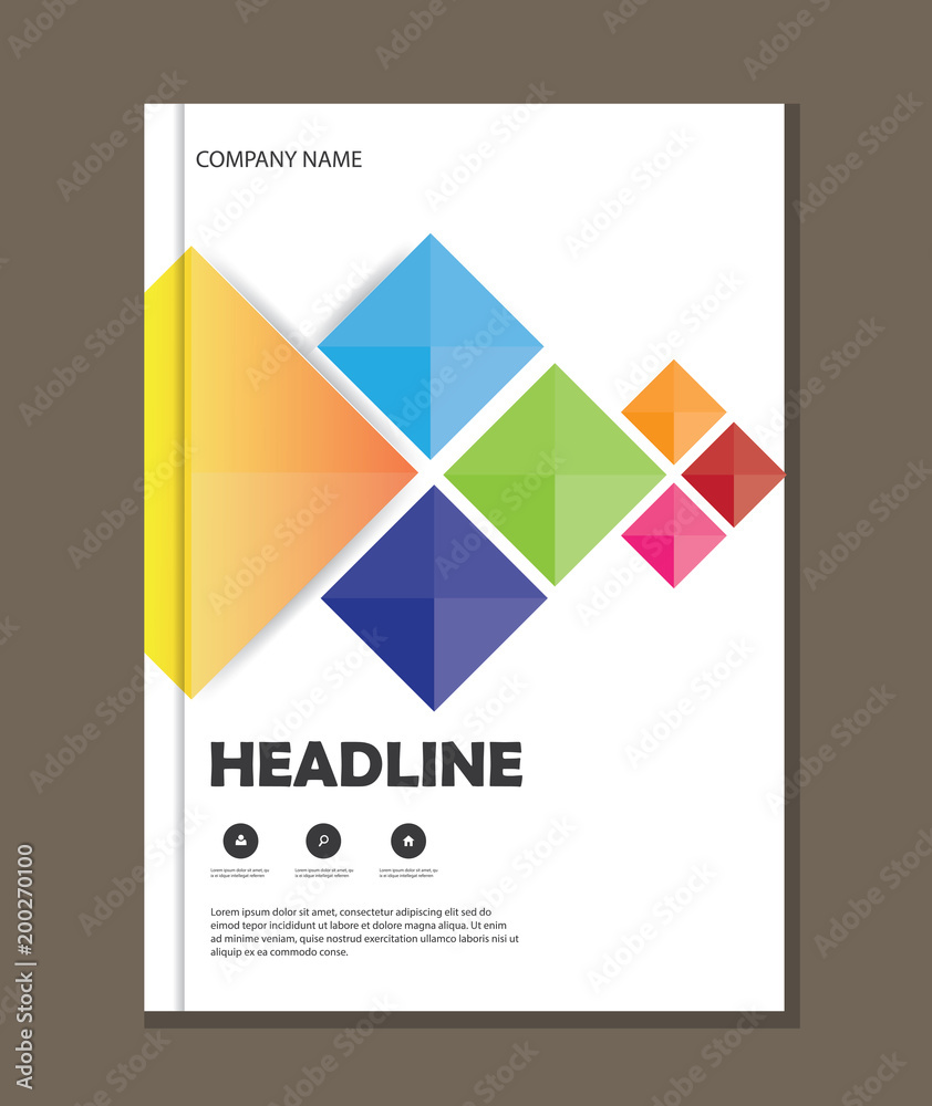 Business abstract vector template. Brochure design, cover modern layout, annual report, poster, flyer in A4 with colorful