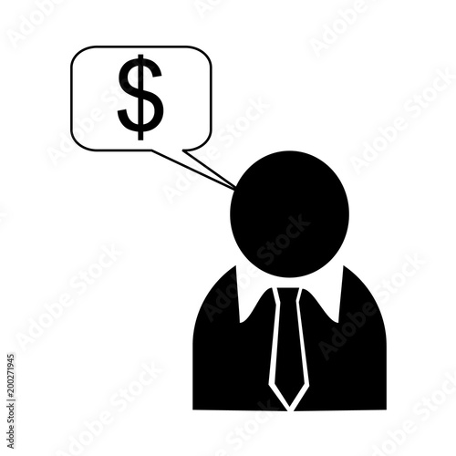 icon Currency with manager, exchange, money, bank teller and cashier