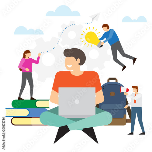 man is working on the development of project