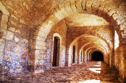 Arches of long niche. Arkadi monastery - Crete