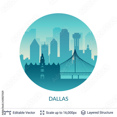 Dallas famous city scape.