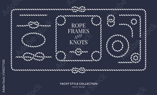 Nautical rope knots and frames
