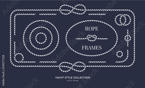 Nautical rope knots and frames