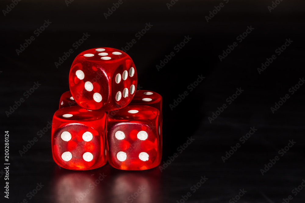 red and white, cubes on the blackboard, background image, close-up with space for text red and white, cubes on the blackboard, background image, close-up with space for text