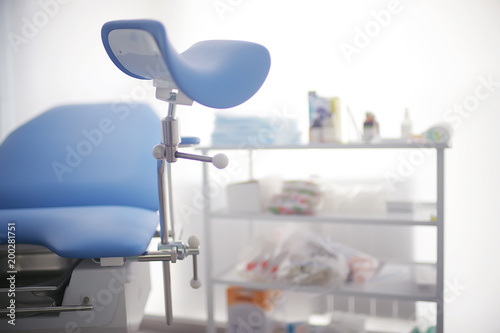 Foto gynecology in the clinic / gynecology room, medical instruments, interior of the