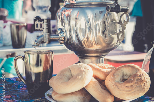 Russian Tea from Samovar with drying photo