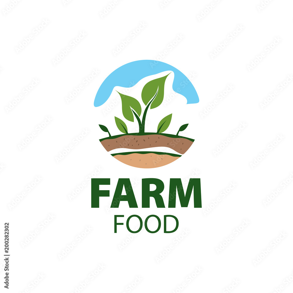 Farm food concept logo full vector Farm food concept logo full vector