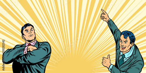 Two businessmen background