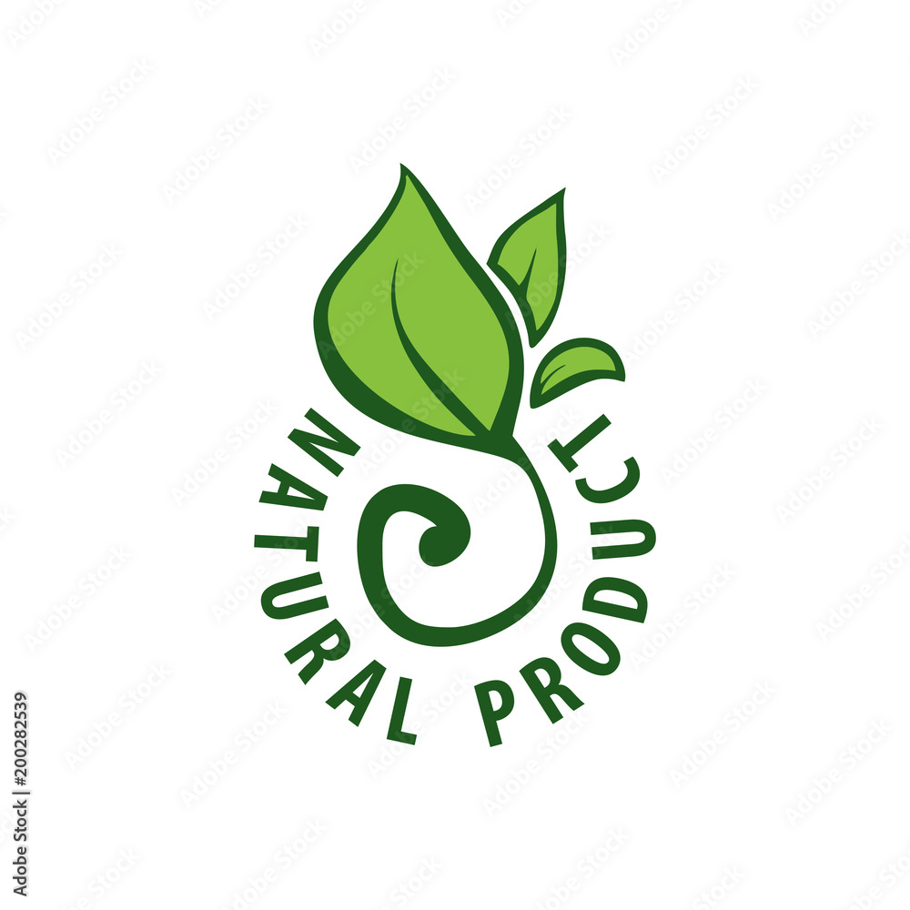 Natural product logo design vector template. Leaf icon Natural product logo design vector template. Leaf icon