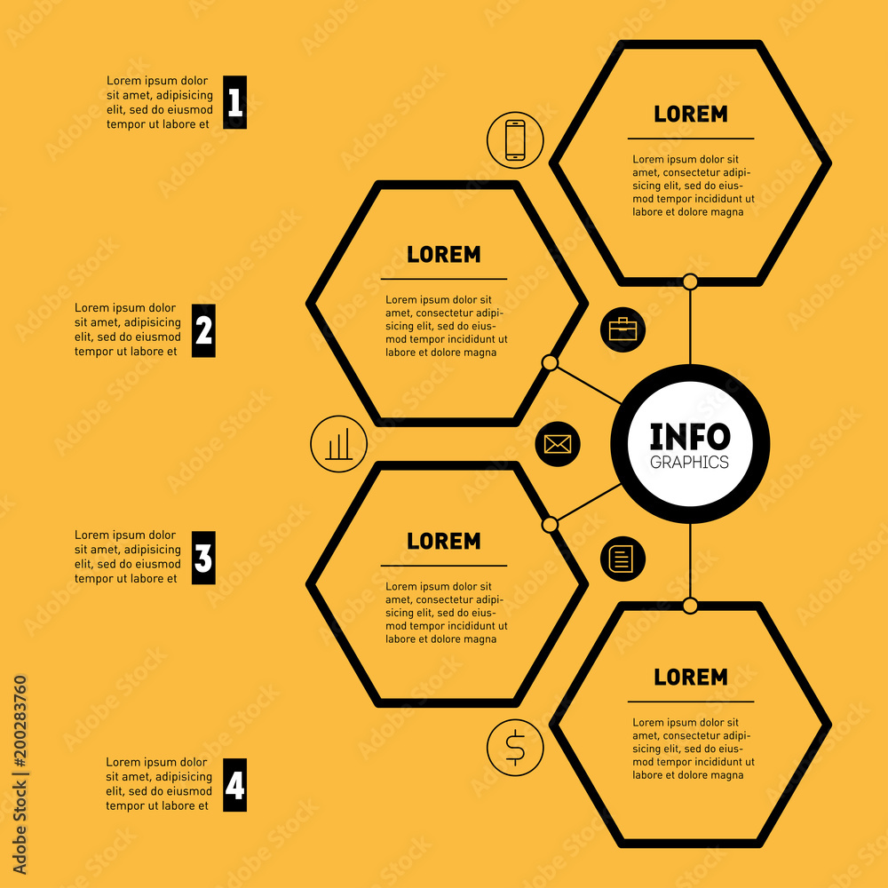 Education, technology, industry or science concept with 4 processes, values, parts, options or steps. Business presentation. Infographic template. Education, technology, industry or science concept with 4 processes, values, parts, options or steps. Business presentation. Infographic template.