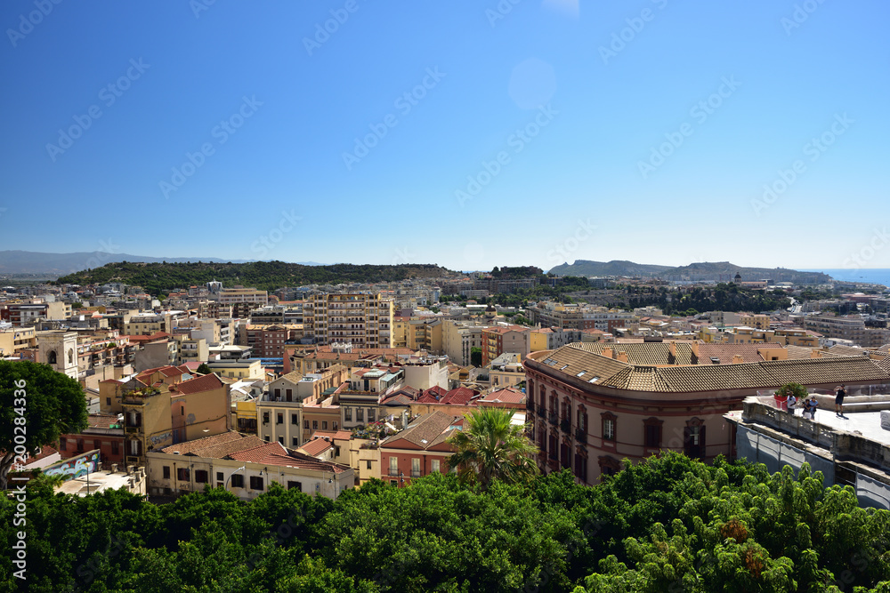 The modern town of Cagliari