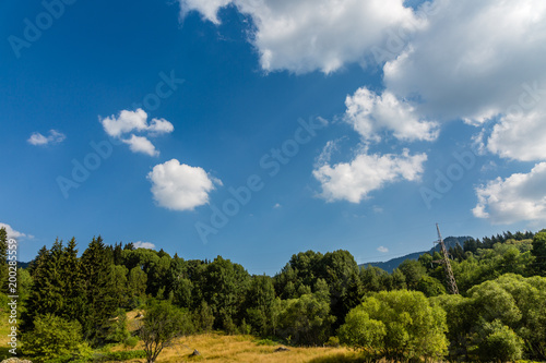 Landscape with clouds in the sky