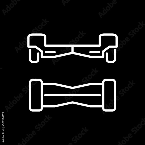 Hoverboard icon simple flat style vector illustration