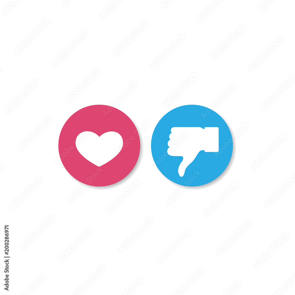 Social media like and dislike background Social media like and dislike background