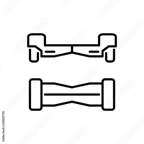 Hoverboard icon simple flat style vector illustration