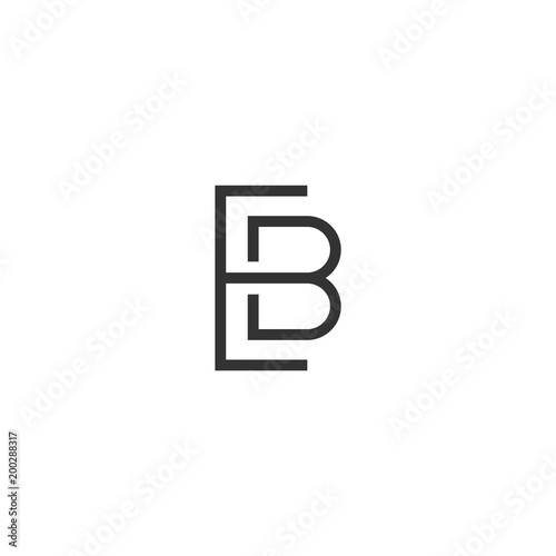 b or eb or be logo icon monogram