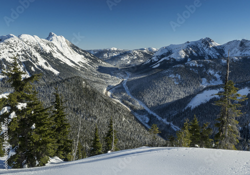 Coquihalla highway in winter