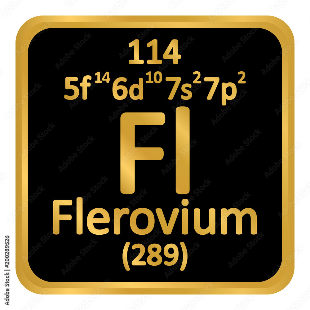 Periodic table element flerovium icon. Periodic table element flerovium icon.