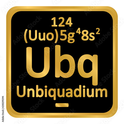 Periodic table element unbinilium icon.