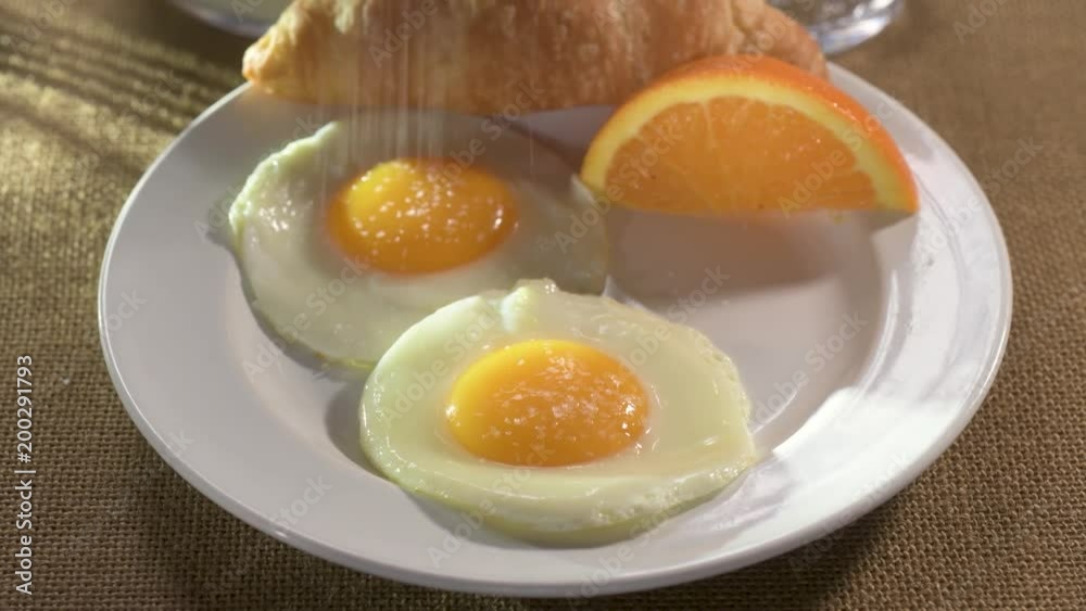 Full Breakfast With Overhead Slider In 4k Full Breakfast With Overhead Slider In 4k