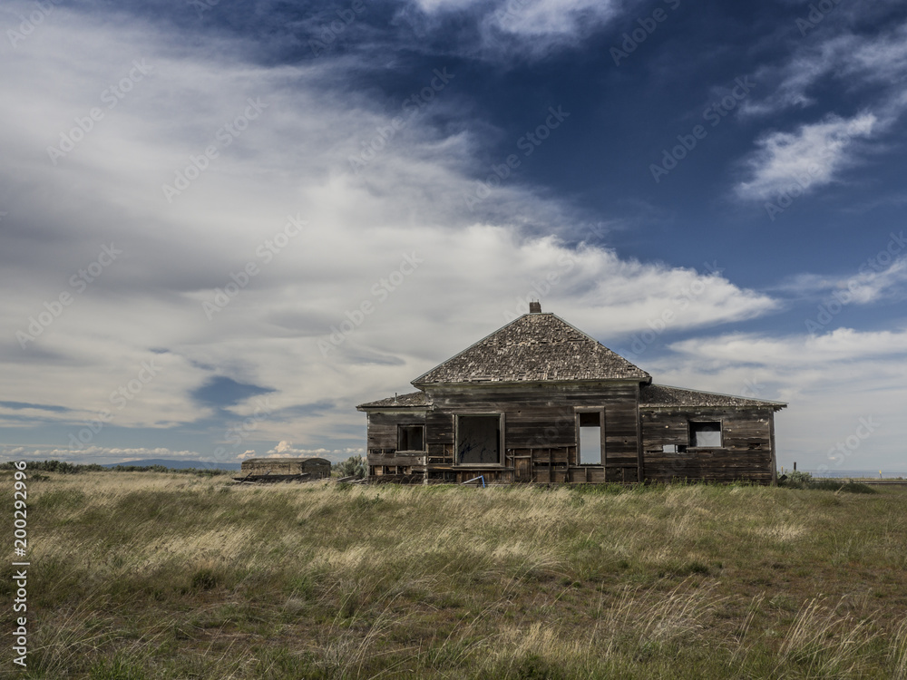 Old homestead in the grasslands of northern Oregon Old homestead in the grasslands of northern Oregon