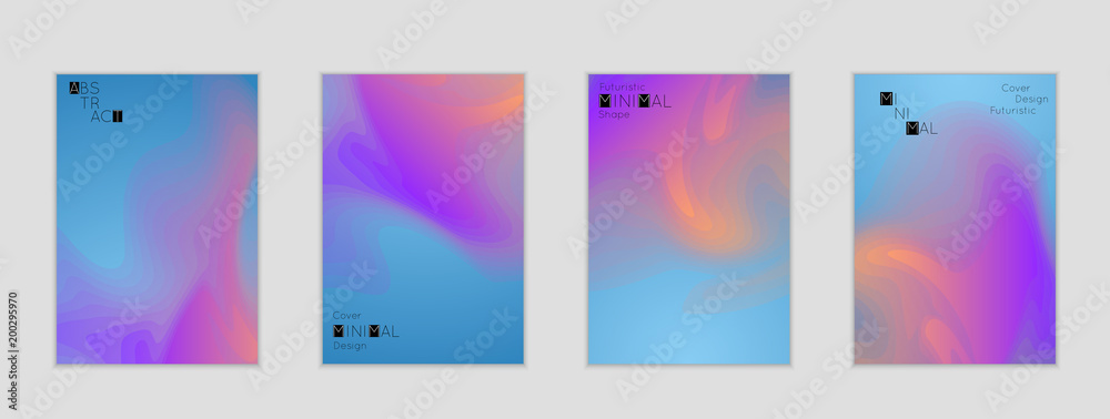 Template with Fluid gradient shape with transparent blend