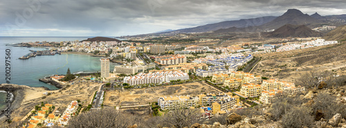 Los Crostianos, Tenerife with a view of Las Americas and Costa Adeje. March 2018