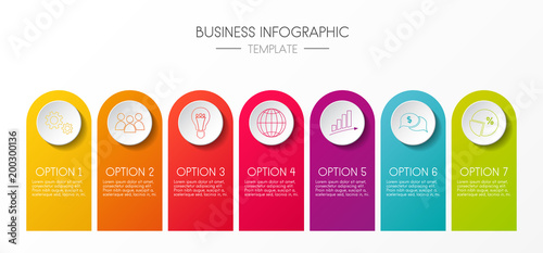 Company milestone - colourful timeline template. Vector.