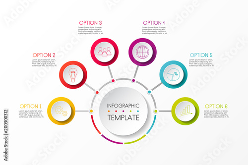 Company milestone - colourful timeline template. Vector.