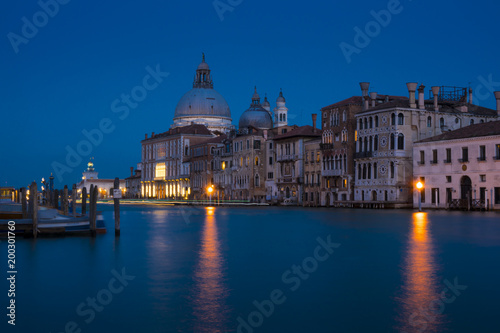 Venice, Italy: night view of the Grand Canal © Arcansél