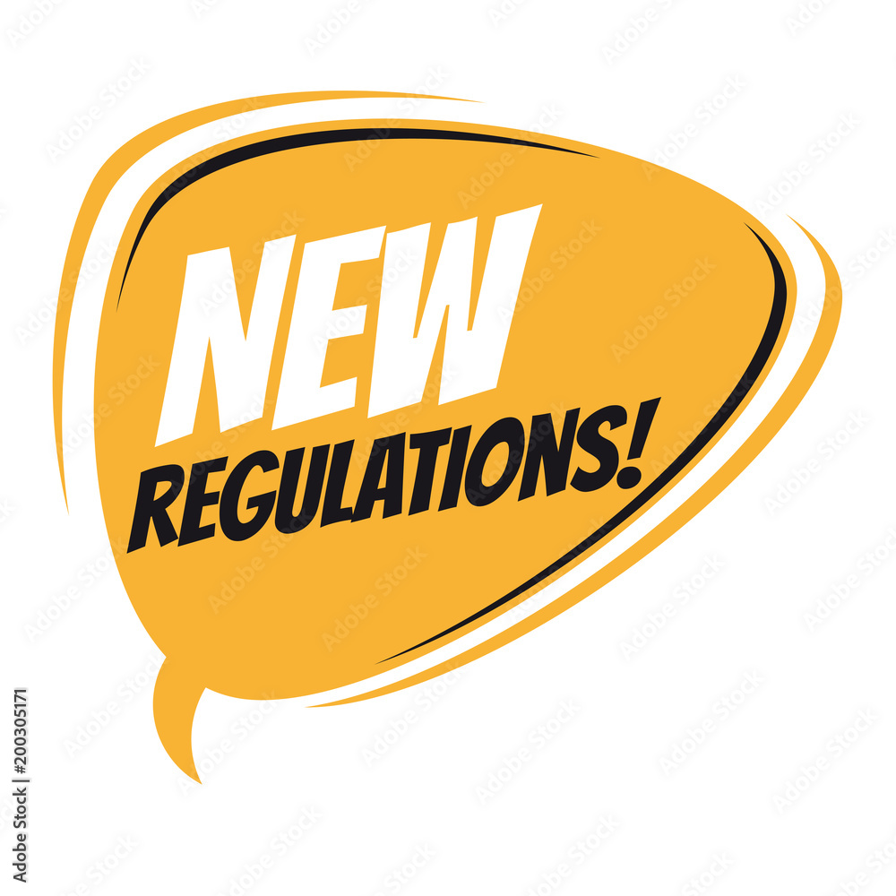new regulations retro speech bubble new regulations retro speech bubble
