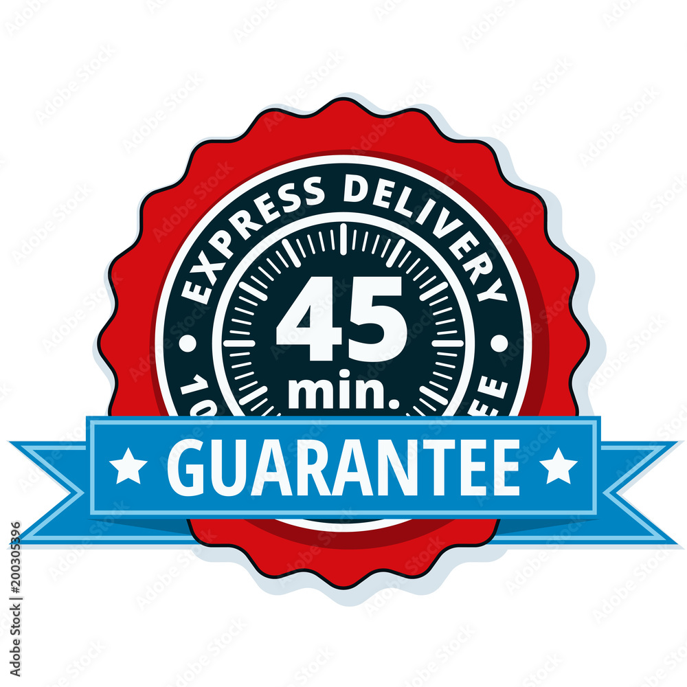 45 minutes Express Delivery illustration 45 minutes Express Delivery illustration