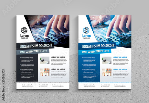 Flyer Layout with Geometric Accents