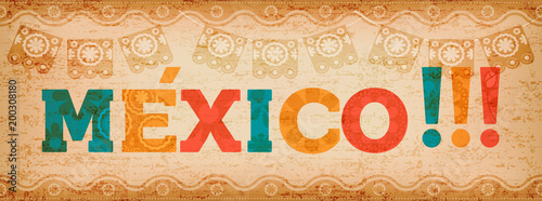 Happy mexico holiday typography quote banner photo