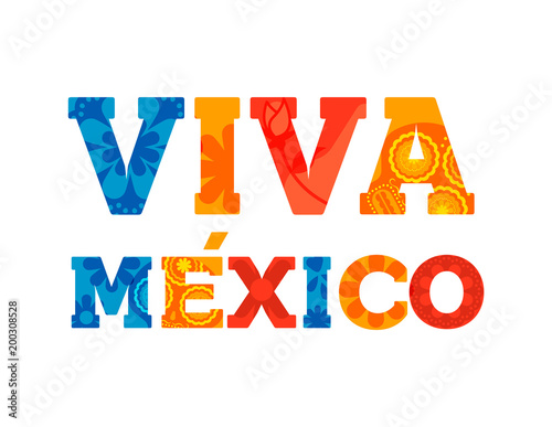 Viva mexico text quote card for mexican holiday