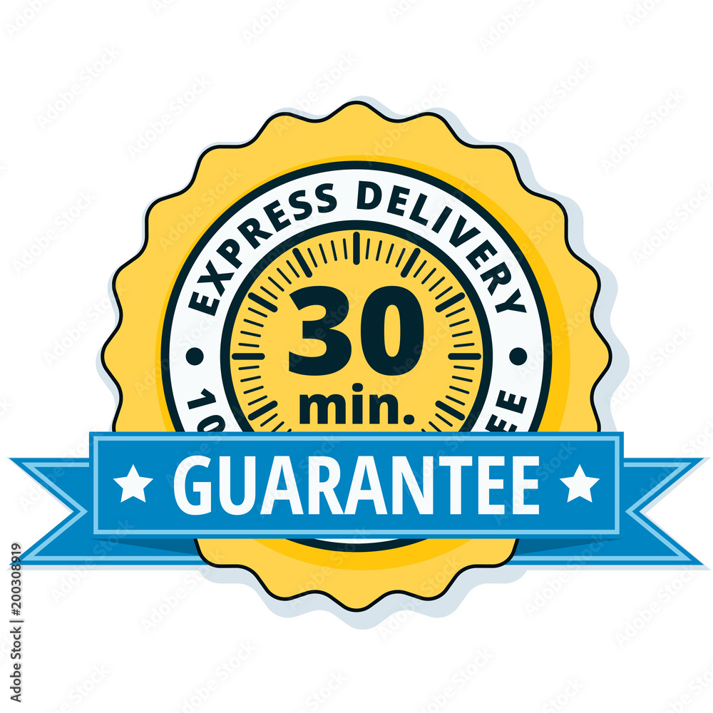 30 minutes Express Delivery illustration