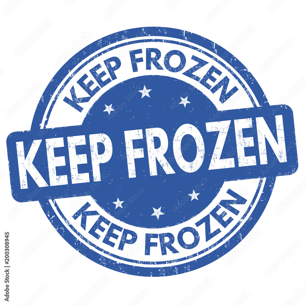 Keep frozen grunge rubber stamp