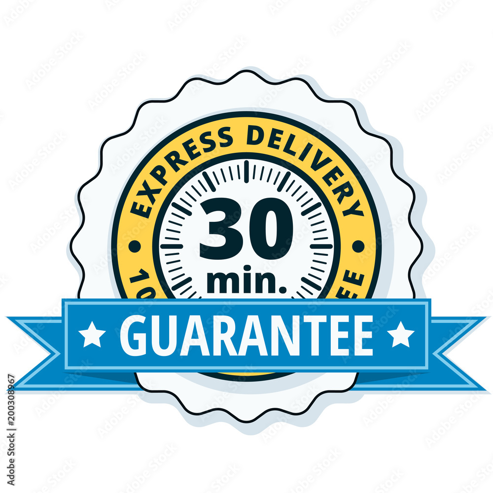 30 minutes Express Delivery illustration 30 minutes Express Delivery illustration