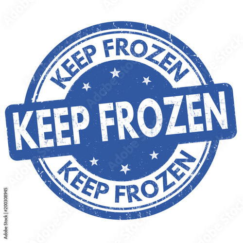 Keep frozen grunge rubber stamp
