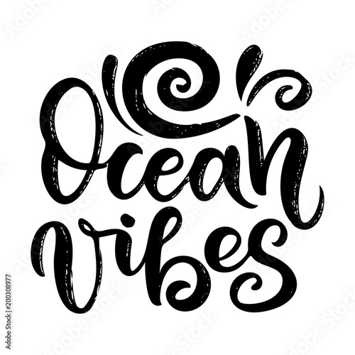 Surf lettering quote for posters, prints, cards. Surfing related textile design. Vintage illustration.