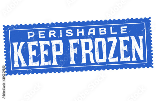 Keep frozen grunge rubber stamp