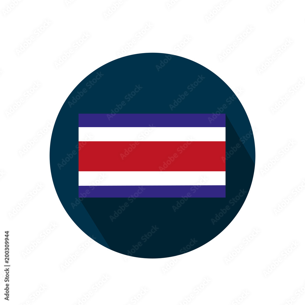 Flag of Costa Rica on a white background. Vector illustration. Flag of Costa Rica on a white background. Vector illustration.