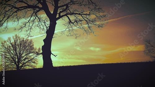 At sunset there is a grim Reaper