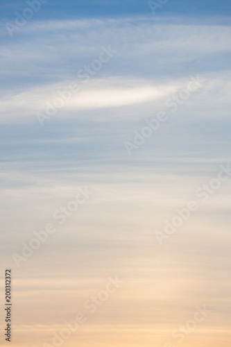 Calm natural evening cloudy sky scape background